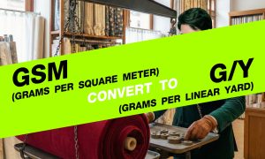 แปลงน้ำหนักผ้า กรัมต่อตารางเมตร เป็น กรัมต่อหลา/หน้าผ้า