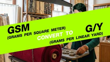 แปลงน้ำหนักผ้า กรัมต่อตารางเมตร เป็น กรัมต่อหลา/หน้าผ้า